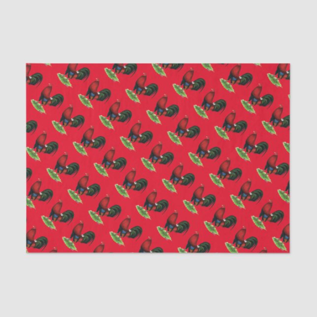 Papel De Seda Gamecock:Rojo Oscuro (Anverso)