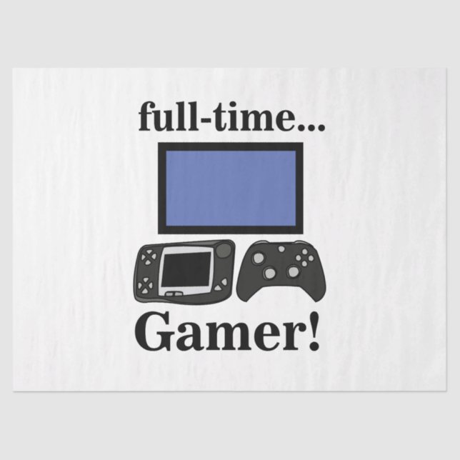 Papel De Seda Gaming Gamer Funny Birthday (Anverso)