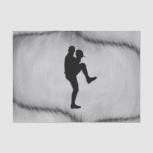 Papel De Seda Ganador de béisbol Pitcher Windup