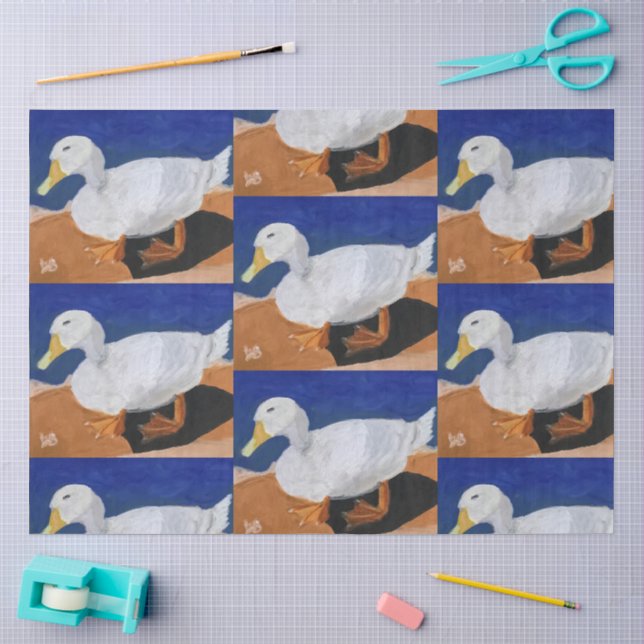 Papel De Seda Ganso Blanco (Artesanía)