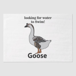 Papel De Seda Ganso Buscando Agua Para Nadar Ganso Africano