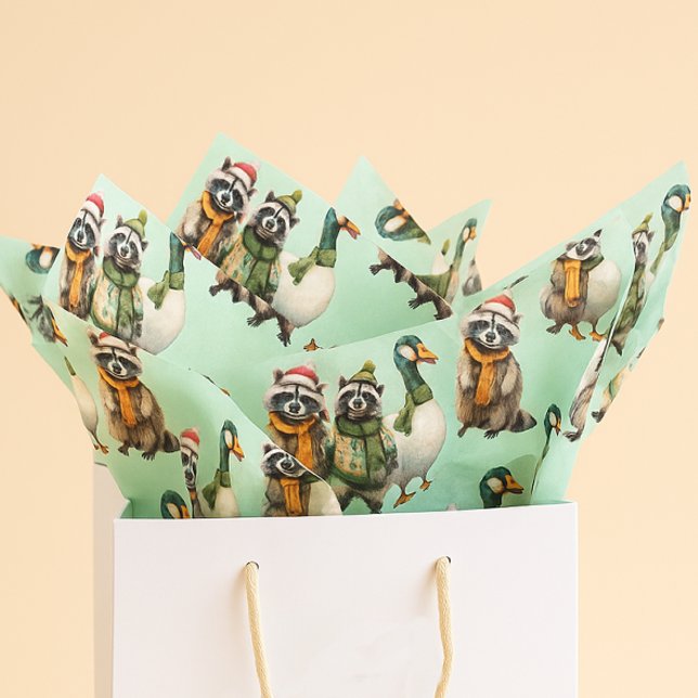 Papel De Seda Ganso tonto de Navidad Mapache salvaje  (Subido por el creador)