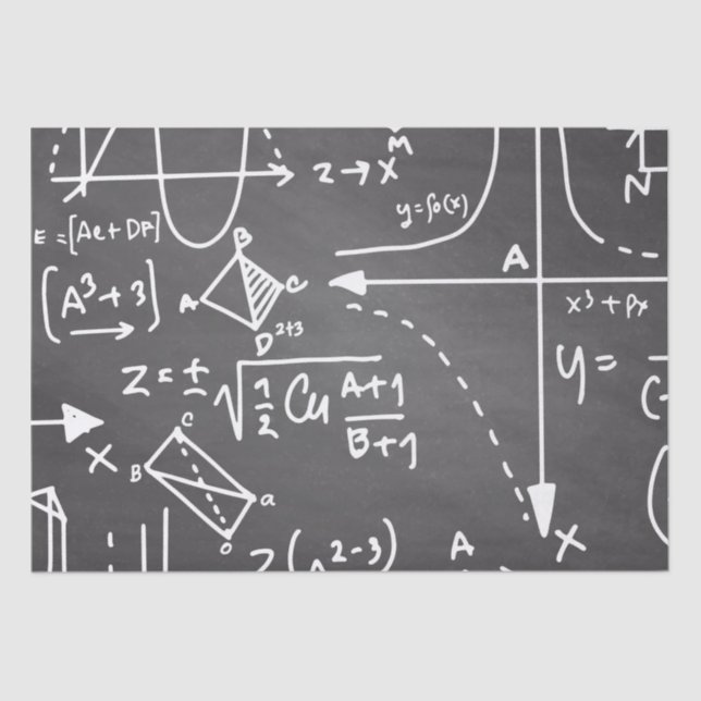 Papel De Seda Garabatos matemáticos (Anverso)