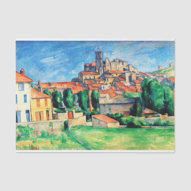 Papel De Seda Gardanne (Vista horizontal) de Paul Cezanne (Anverso)