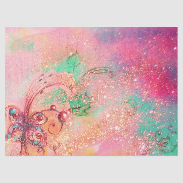 Papel De Seda GARDEN OF THE LOST SHADOWS -BUTTERFLY PLANT Pink (Anverso)