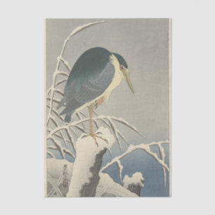 Papel De Seda Garza en la nieve por Ohara Koson