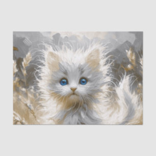 Papel De Seda Gatito blanco preciado