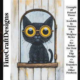 Papel De Seda Gatito de Steampunk + Desenlace AQ1 de Madera con 