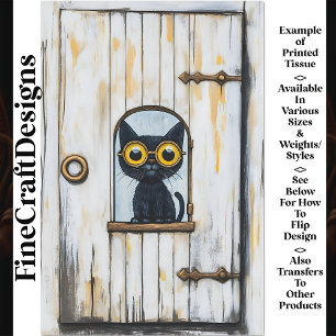 Papel De Seda Gatito de vapor + desenlace de madera con problema