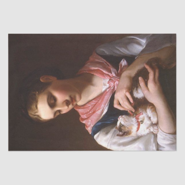 Papel De Seda Gatito favorito (por Émile Munier) (Anverso)