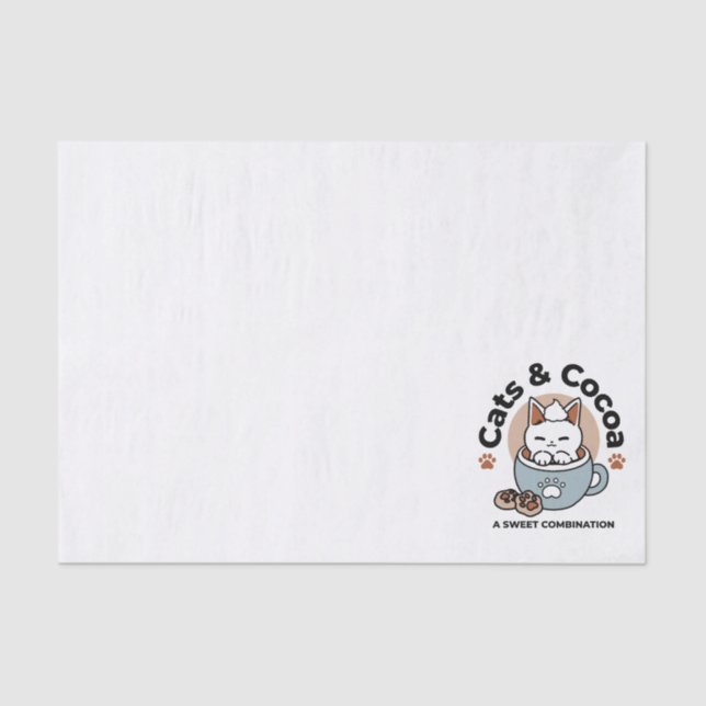 Papel De Seda Gato adorable en diseño de vacaciones de peluche - (Anverso)