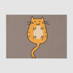 Papel De Seda Gato anaranjado lindo