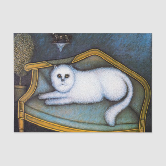 Papel De Seda Gato Angora, Morris Hirshfield (Anverso)
