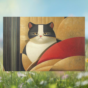 Papel De Seda Gato Art Deco