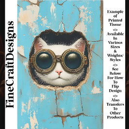 Papel De Seda Gato blanco lindo Gato Gato Gatito escondiendo la 