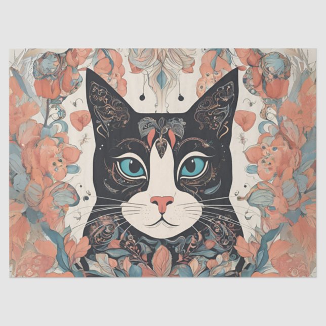 Papel De Seda Gato caprichoso (Anverso)