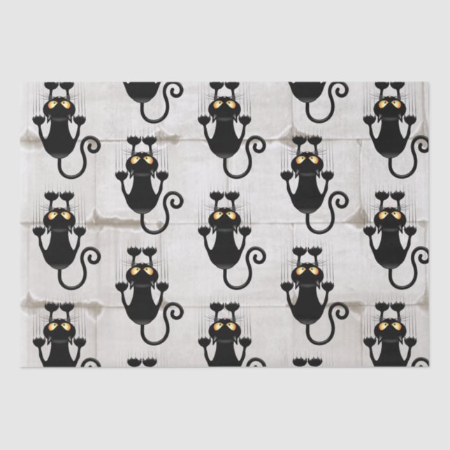 Papel De Seda Gato cayendo en el divertido personaje de la caric (Anverso)