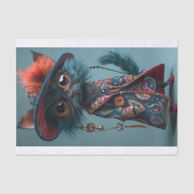 Papel De Seda Gato de alta moda4 (Anverso)