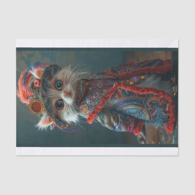 Papel De Seda Gato de alta moda6 (Anverso)