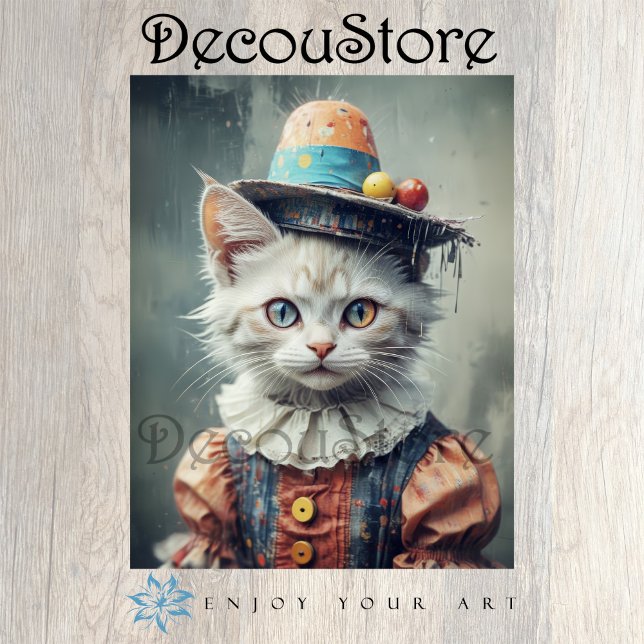 Papel De Seda Gato de Carnaval Decoupage (Subido por el creador)