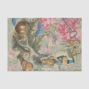 Papel De Seda Gato de Cheshire de Alicia Jardín del Árbol de Won