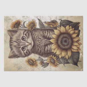 Papel De Seda Gato de girasol de Kitten