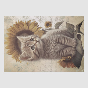 Papel De Seda Gato de girasol de Kitten