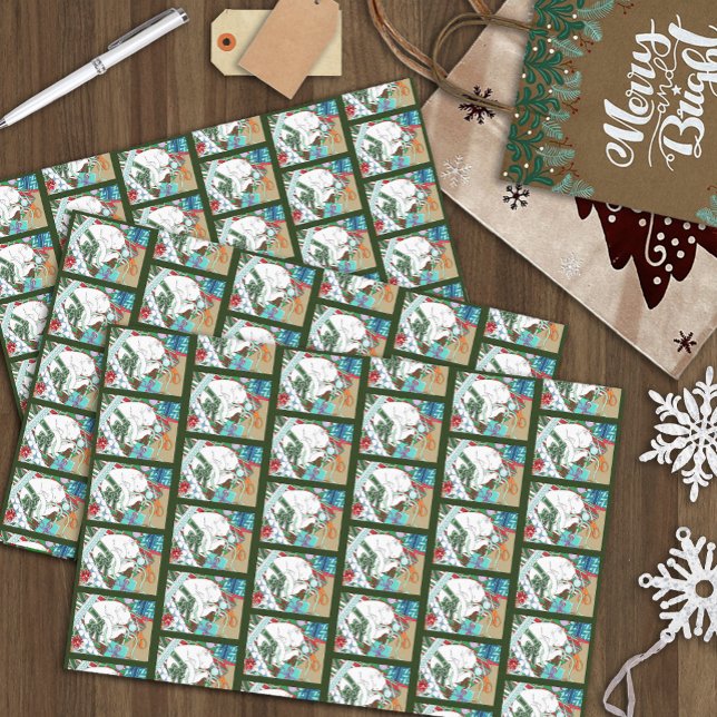 Papel De Seda Gato de Navidades blancos (Subido por el creador)
