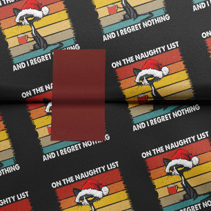 Papel De Seda Gato de Navidades gruñones en la lista traviesa