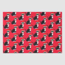 Gato de Tuxedo en Bowtie: en Navidades 