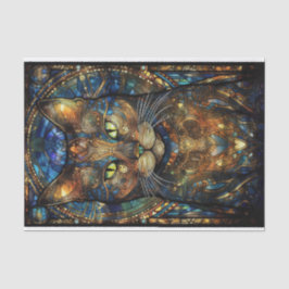 Papel De Seda Gato de vidrio manchado 2