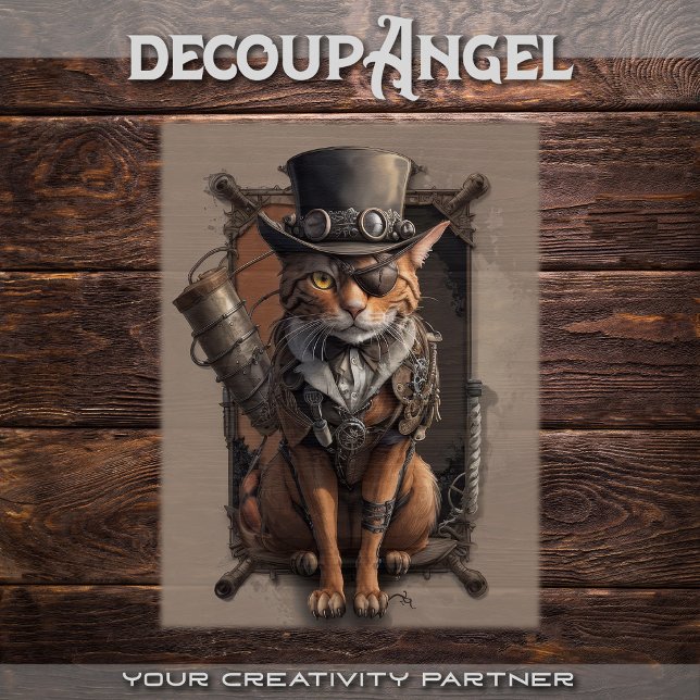 Papel De Seda Gato del Explorador de Steampunk - desconexión - (Subido por el creador)