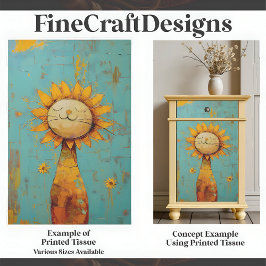 Papel De Seda Gato girasol lindo disfrutando del sol Pintura C5L
