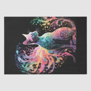 Papel De Seda Gato holográfico espectral: un prisma de elegancia
