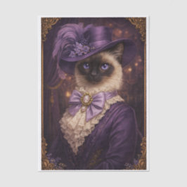 Papel De Seda Gato Morado Elegante