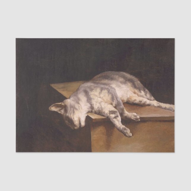 Papel De Seda Gato muerto (Théodore Géricault) (Anverso)
