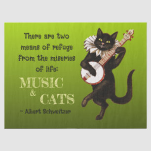Papel De Seda Gato Musical Adorable Dos Medios de Refugio Schwei