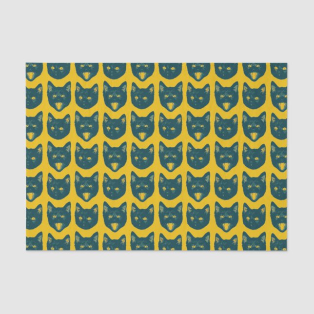 Papel De Seda Gato negro (Anverso)