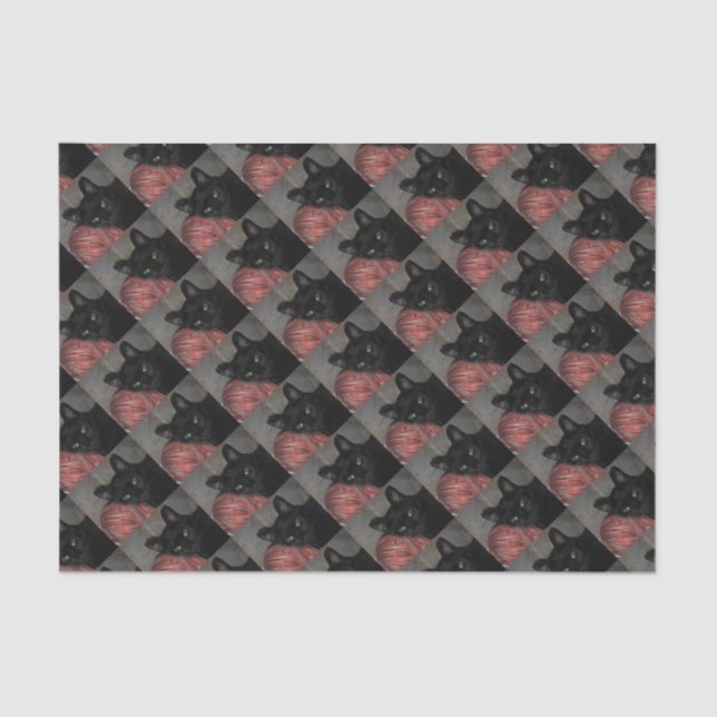 Papel De Seda Gato negro de Halloween (Anverso)