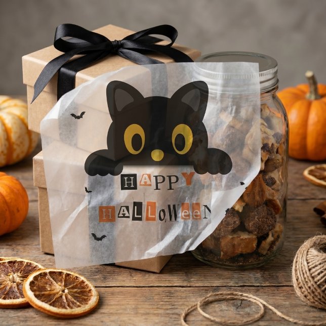 Papel De Seda Gato Negro Lindo Halloween (Subido por el creador)