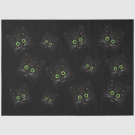 Papel De Seda Gato Oído Verde Sonriente