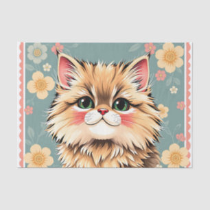 Papel De Seda Gato persa juguetón