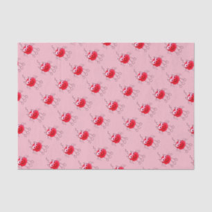 Papel De Seda Gato Rojo Dibujo Divertido Rosa
