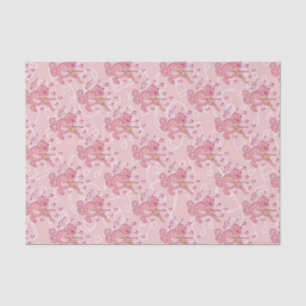 Papel De Seda Gato rosa con violín