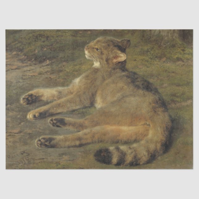 Papel De Seda Gato salvaje (de Rosa Bonheur) (Anverso)