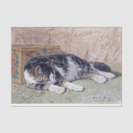 Papel De Seda Gato somnoliento ・ Henriette Ronner-Knip (1821-190