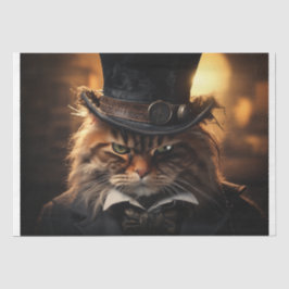 Papel De Seda Gato Steampunk