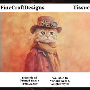 Papel De Seda Gato Tabby Jengibre, DV7R Decoupage de Fondo Extra