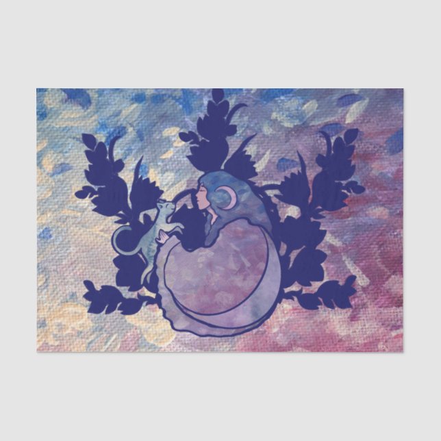 Papel De Seda Gato Wiccan Wiccan Gato (Anverso)