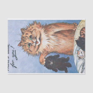 Papel De Seda Gato y gatitos, Louis Wain
